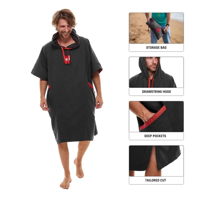 Red Original Adult Unisex Quick Dry Microfibre Changing Robe Towel