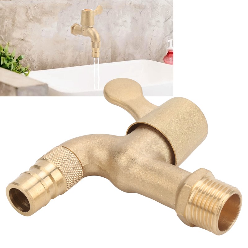 Brass WaterTap G1/2in Thread Spiral Opening Switch for Household Washing