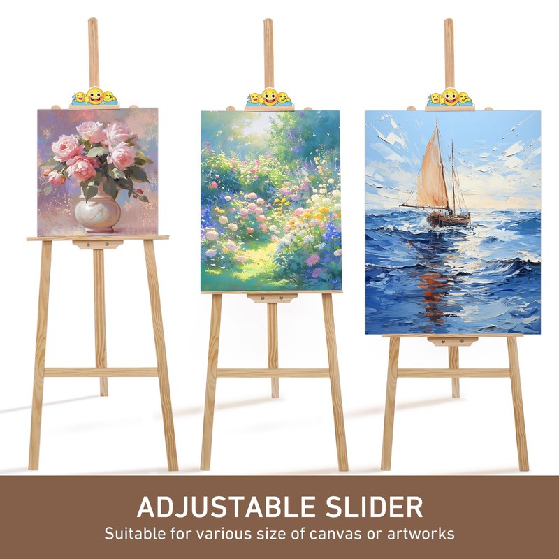 Wooden Easel Stand for Sign and Painting - Adjustable Artist