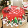 iEvery Round Christmas Tablecloth Wipe Clean Table Cloth 150cm, Polyester