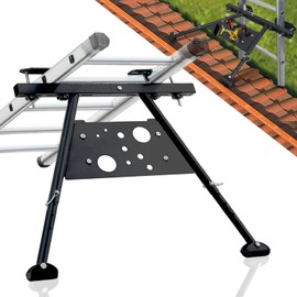 Ladder Stabilizer, Safe and Stable Ladder Standoff with Adjustable Length 20"-29.5", Extension Ladder Stabilizer for Roof Gutter Supports 300 LBS of Weight, Built-in Tool Tray, Anti-Slip Rubber Feet