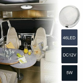 White 46-LED Camper Ceiling Light,12V Car Dome Roof Interior for Car Van Truck RV Auto Motorhome Boat (4pcs)