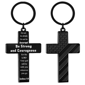 Ghloyza Cross Keychain Inspirational Christian Keychain Religious Gifts for Men Bible Accessories Jesus Keychain First Communion Gift Baptism Gifts for Son Boyfriend Dad Brother Easter Gift