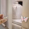 Butterfly Cupboard Knobs,6 pcs Hand-Painted Butterfly Cabinet Knobs Drawer Pull