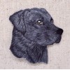 Wholesale Applique Black Lab Head Puppy/Dog Labrador Retriever Embroidered Iron