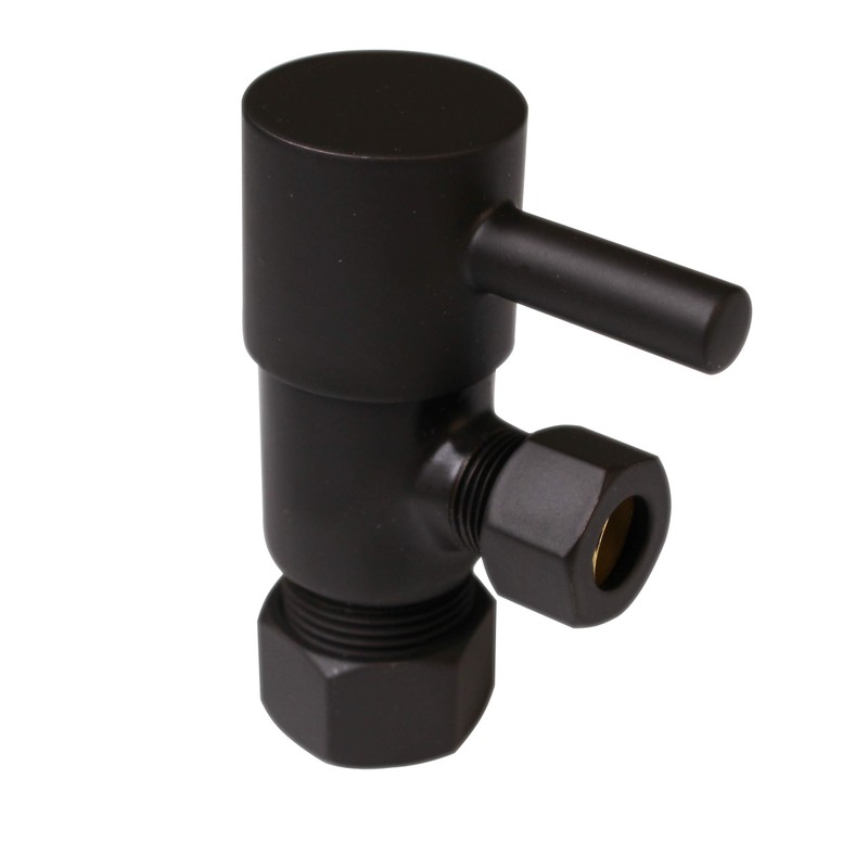 Westbrass D105QR-12 Round Lever 1/4-Turn Angle Stop 1/2" Copper x