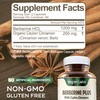 Vegan Labs Berberine HCL 1200MG with Organic Ceylon Cinnamon- 180