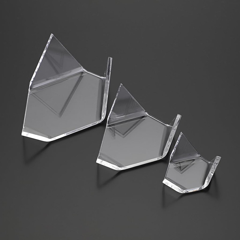 Hipiwe 12 Pcs Acrylic Triangle Display Holder - Display Easel