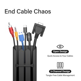 Yagee Cable Manager Self-Adhesive Kit,Spliced Installation for All Types of Office Cable Management,Customized Cable Outlet,All-in-one Desktop Cable Manager Kit.