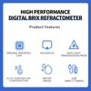 REVASRI Digital Brix Refractometer, Rechargeable Brix Meter for Liquid Sugar