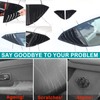 Hudiriy Rear Side Window Louvers Air Ven Decorative Compatible with
