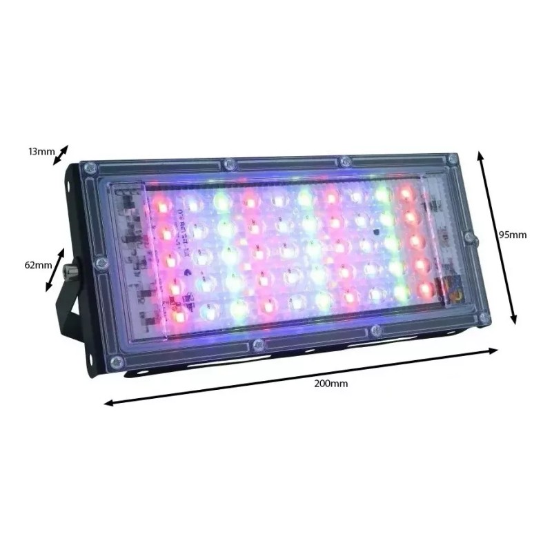 Naymon 10pz Reflector Lampara Led Rgb Iluminacion Color 30w