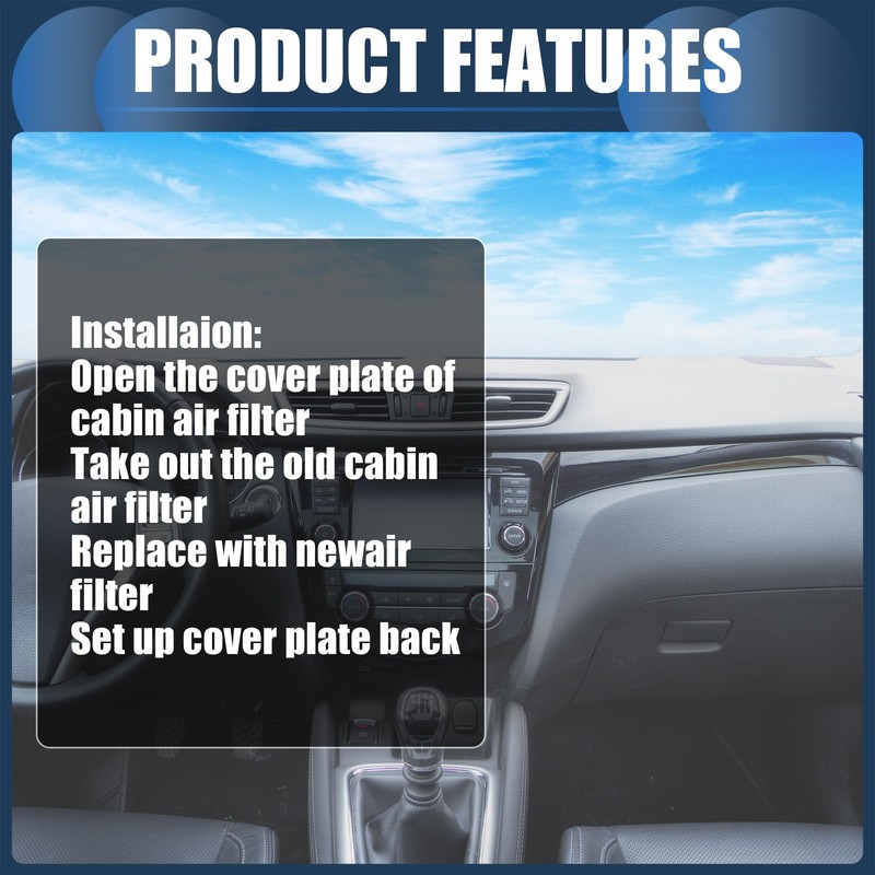 INFINAUTO Engine Air Filter Replacement for Honda ODY-SSEY 2011-2017 No.17220RV0A00