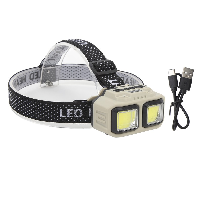 Rechargeable LED Headlamp Motion Sensor USB Charging Multifunction COB Headlamp