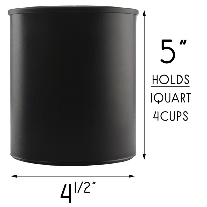 Black Plastic Paint Cans (3-Pack); Quart Size Cans for Paints