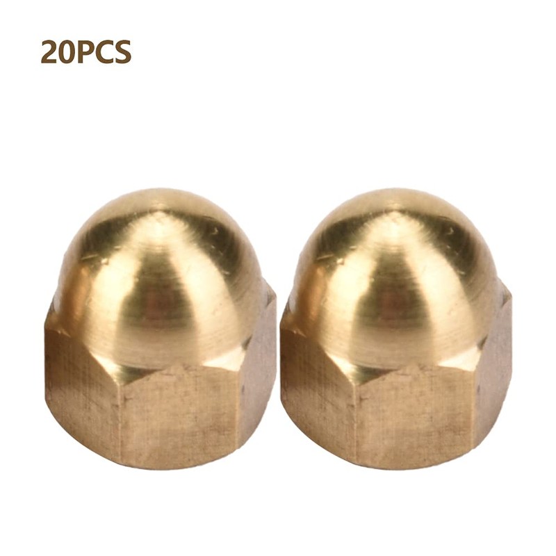 20 Pcs Brass Cap Nuts Set M6 Brass Nuts Vehicle