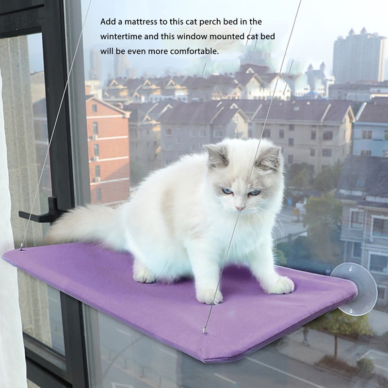 Cat Window Hammock with 4 Strong Suction Cups Breathable Detachable