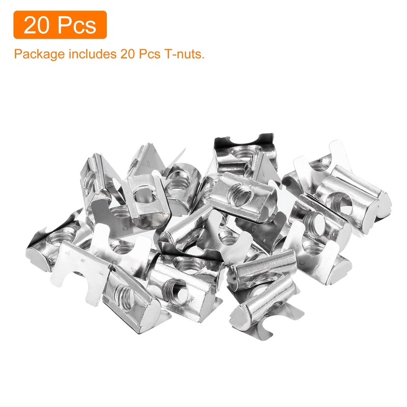 sourcing map 20Pcs M8 T Nuts Roll in Spring, T