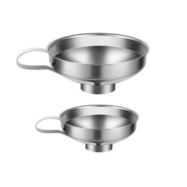 Desirable Commercial Use Jam and Grain Stainless Steel Funnel (Large and Small Set)