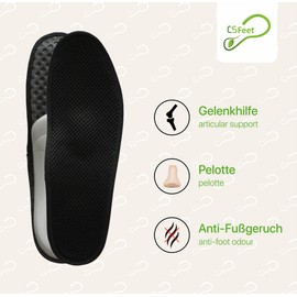 Made in Germany All Season Fresh & Active Foot Bed Insert Size 37 - Active Inlay with Elastically Shaped Footbed. Soft Latex Padding with Activated Carbon.