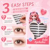 Little Princess 3D False Eyelashes - No Glue Needed Cluster