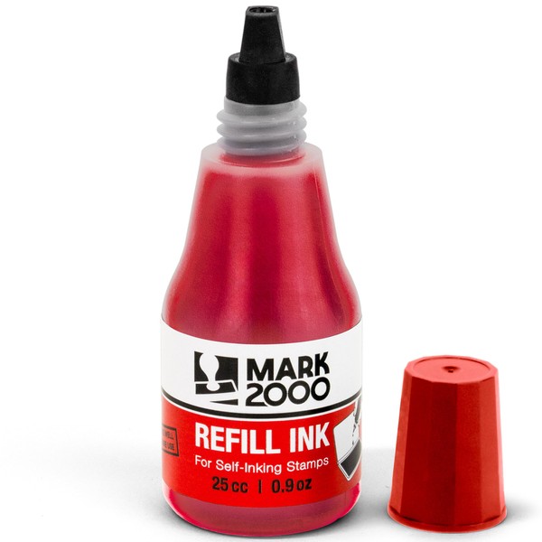 Mark 2000 Self-Inking Refill Ink - Red - 25cc (0.9oz)