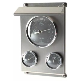 Hokco Weather Station Barometer Thermometer Hygrometer Stainless Steel