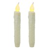 CVHOMEDECO. Real Wax Hand Dipped Battery Operated LED Timer Taper