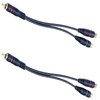 2 RCA Male to 2RCA Female Splitter Cable 20cm Video