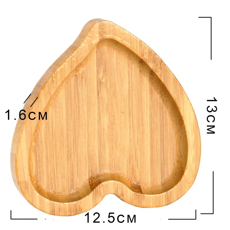 BinaryABC Heart Shaped Wood Serving Platters and Trays Side Dish