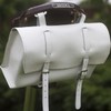 London Craftwork Large Leather Bicycle Bag Saddle/Handlebar/Frame Bag in White