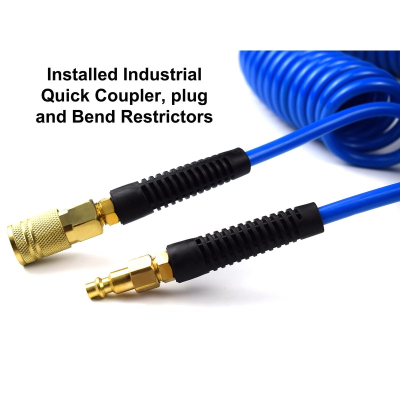 YOTOO Polyurethane Recoil Air Hose 3/8" Inner Diameter by 25'