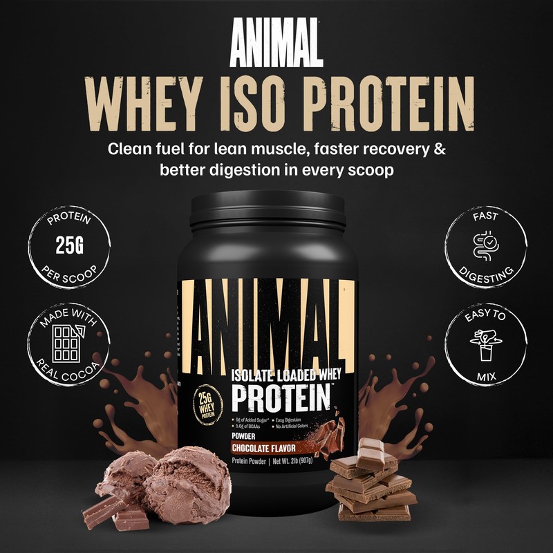 Animal Whey Isolate Protein Powder - Loaded for Pre &