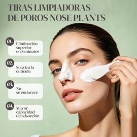 GWMWON Puntos Negros, Mascarilla Puntos Negros 30g, Mascarilla Para Puntos Negros Con 100 Piezas Tiras, ara Limpieza De La Nariz, Uso Unisex, Crema pa