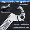 LEONTOOL Adjustable C Spanner Hook Wrench Tool Adjustable Pin Spanner