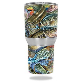 MightySkins Skin Compatible with RTIC Tumbler 30 oz (2016) – Action Fish Puzzle | Protective, Durable, and Unique Vinyl Decal wrap Cover | Easy to Apply, Remove, and Change Styles | Made in The USA