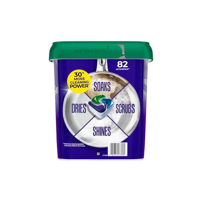 Cascade Platinum Plus Dishwasher Detergent, Fresh Scent, 82 Pacs with