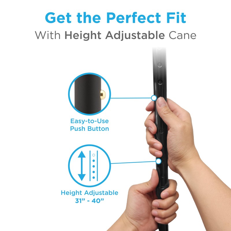 NOVA Shoe Horn Offset Cane – 2-in-1 Walking Cane &