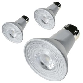 Diodesy- PAR20 LED Long Neck Flood Light Bulb 5W 500 Lumen E26 Medium Base 3000K Soft White Ideal for Track & Recessed Spot Light Bulbs 120V 40° Beam Angle Dimmable White Finish Pack of 3