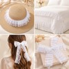 White Lace Ribbon, 1.8" x 6 Yards Double Layer Ruffle