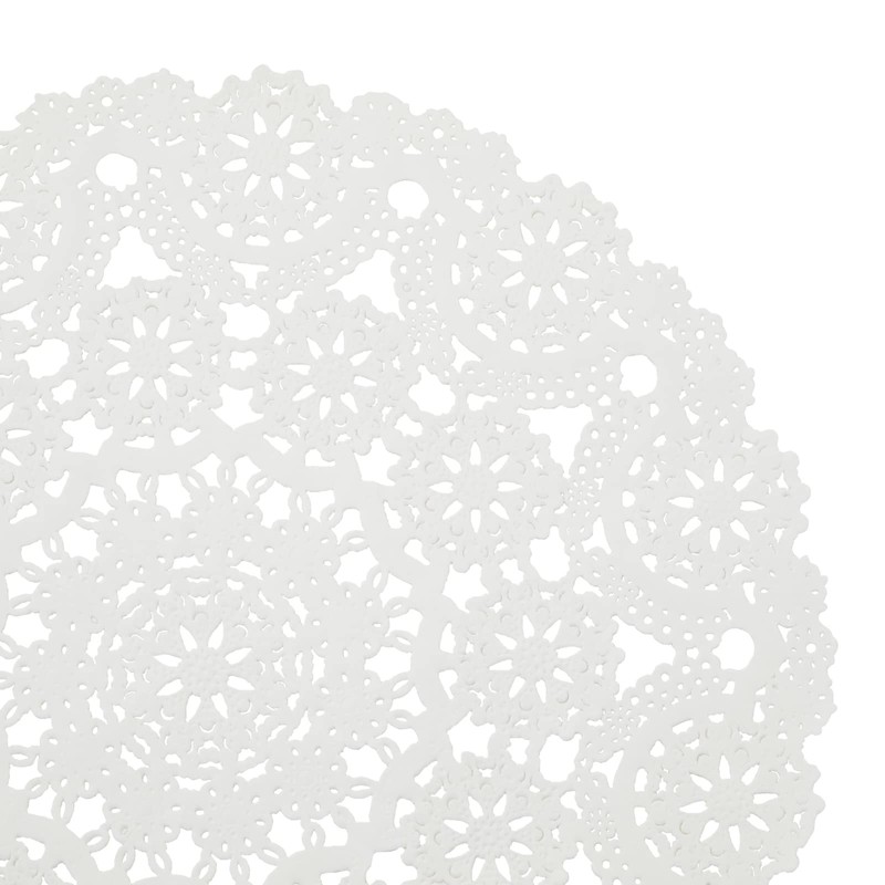 Juvale Round Medallion Doilies (12 in, White Lace Paper, 200