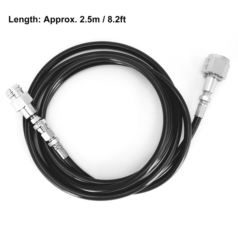 G5/8‑14 2.5m External Soda Hose Universal CO2 Gas Cylinder Refilling