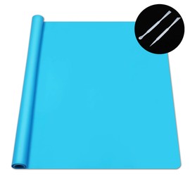 SOSMAR Hochwertige Silikonmatte zum Basteln, größer als A2 Bastelunterlage für Malen, Epoxidharz Handwerk, Knetunterlage, Tischmatte, Antihaft & Waschbar Malunterlage für Kinder, 65 x 45cm