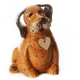 EnigmaSupplies Adorable Ceramic Puppy Dog Figurine | Ginger