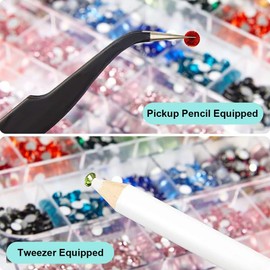 KOQAIIZ 3 Boxes Rhinestones for Nails, Nail Art Rhinestones for Nails, Nail Glitter, Sequins, Nail Stickers with Crystals, Nail Gemstones, Nail Accessories Diamonds