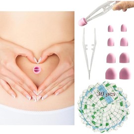8PCS Belly Button Plug Post Tummy Tuck & Liposuction Recovery Shaper, Soft and Comfortable Belly Button Retainer for Natural - Colour: Pink