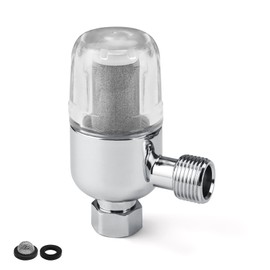 0XBIT Shower Filter, Duschkopf Wasserfilter, Wiederverwendbarer Filter mit 1/2 Zoll Innen und Außengewinde, Filtert Effektiv Verunreinigungen, Wassersystem-Vorfilter für Warmwasserbereiter