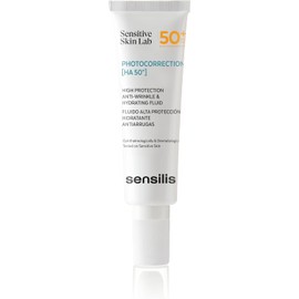 Sensilis Photocorrection HA SPF50+ - Crema Fluido Facial con Fotoprotección Alta, Hidratante y Antiarrugas, Con Acido Hialurónico y Provitamina D3, Para Piel Sensible 50 ml