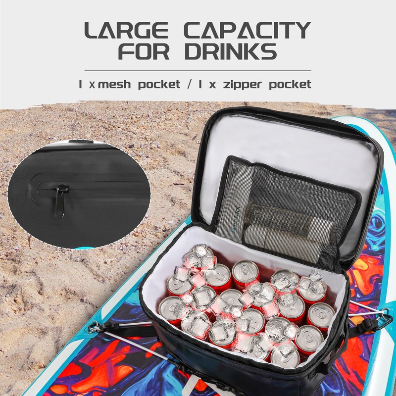 UPWELL Paddleboard Accessories SUP Cooler Deck Bag, PVC Paddle Board