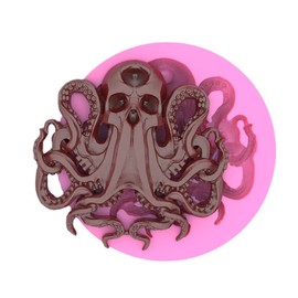 Sekacola Octopus Mold,Octopus skull Mold Chocolate Mold Kitchen Baking Mold Resin Mold Decorating Moulds Gummy Sugarcraft Mold Chocolate Candy Cupcake Mold